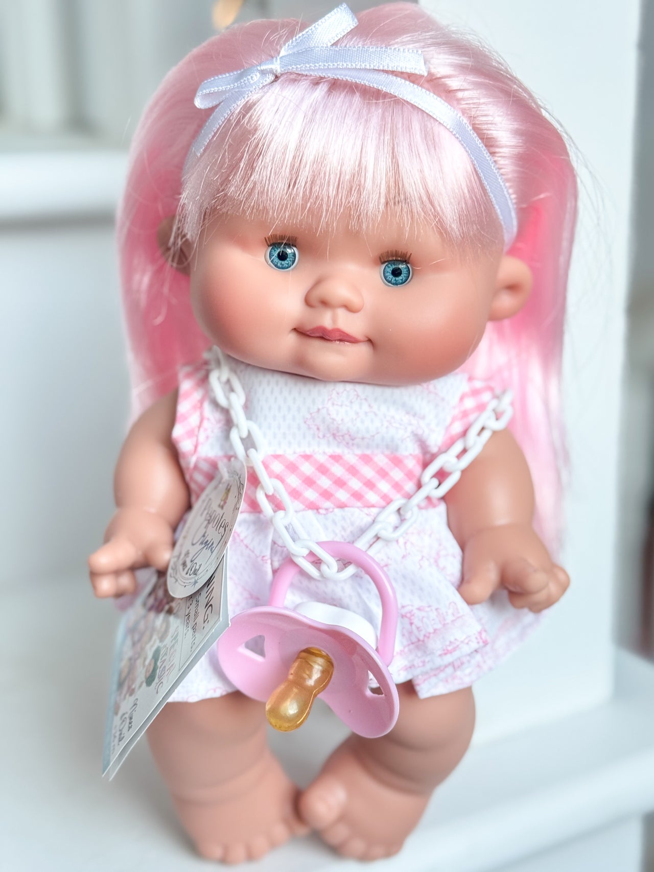 Kaylee  - Authentic Pepotes Sleepy 10.2" Girl Doll with Pink Hair