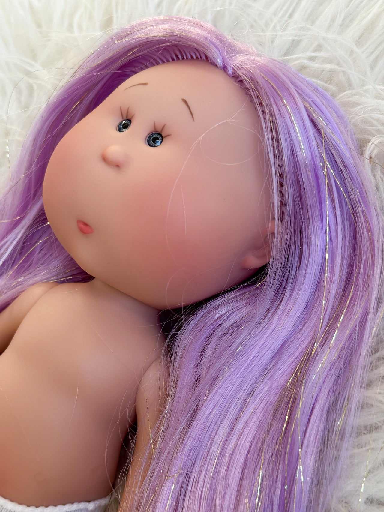 Sparkle - Mia Doll with Lavender Glitter Purple Hair