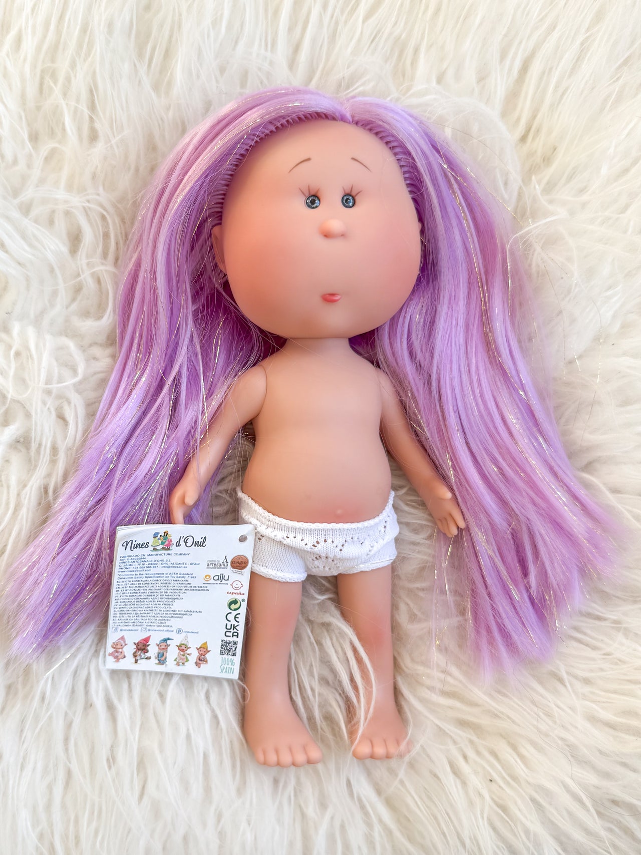 Sparkle - Mia Doll with Lavender Glitter Purple Hair