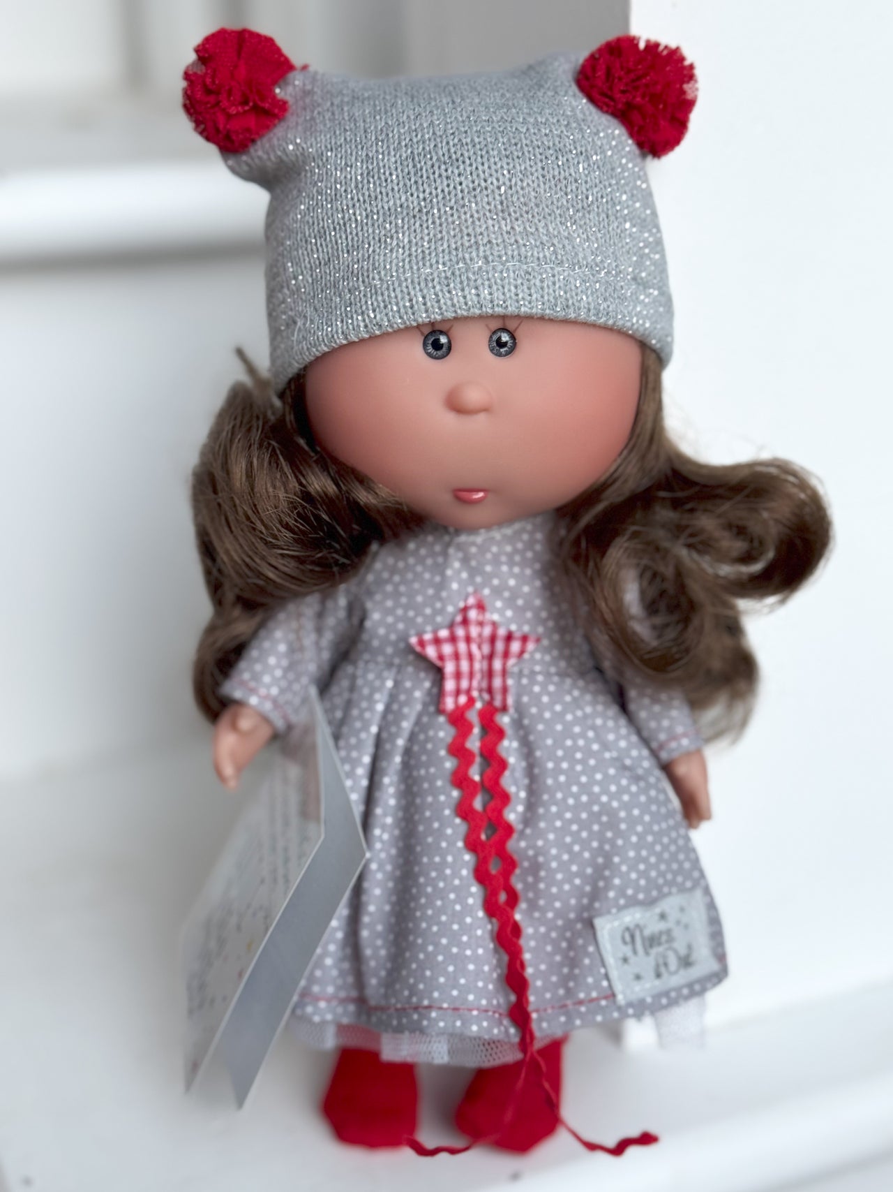 Mariah - Fully Dressed LITTLE Mia Holiday Doll with Dark Wavy Hair