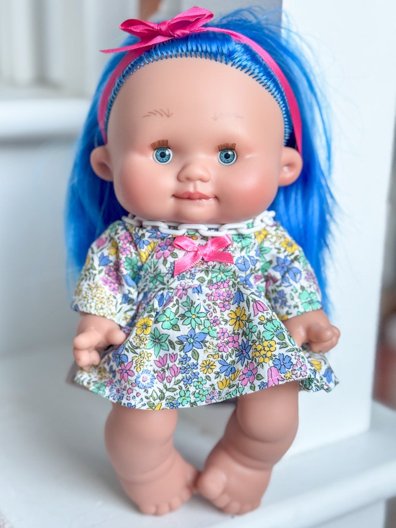 Nissa - Authentic Pepotes 10.2" Girl Doll with Blue Hair + Sleepy Eyes