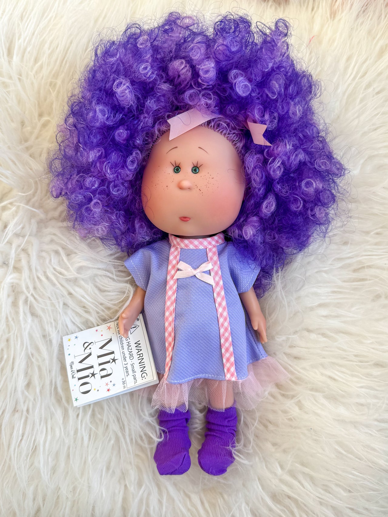 Veronica - Fully Dressed Mia Doll with Vibrant Curly Purple Hair