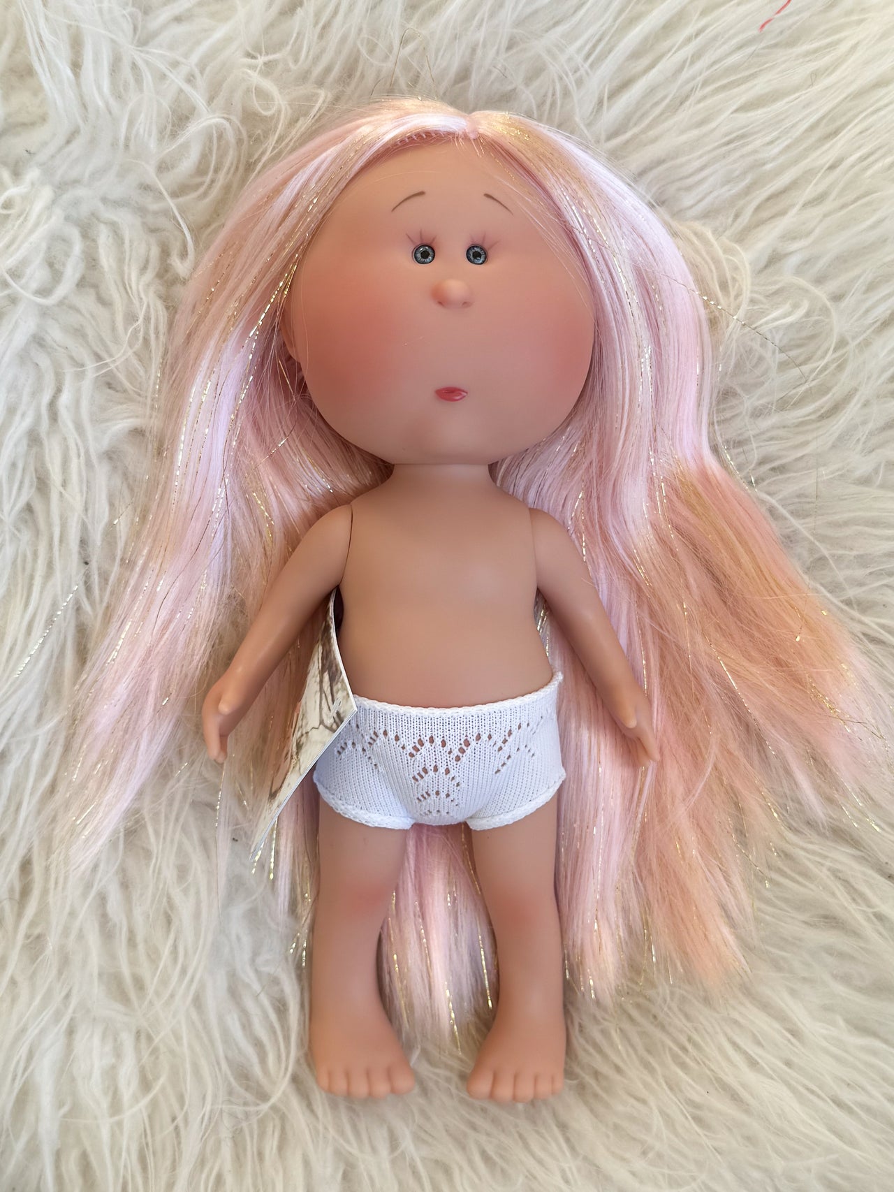 Shimmer - Mia Doll with Blush Pink Glitter Hair