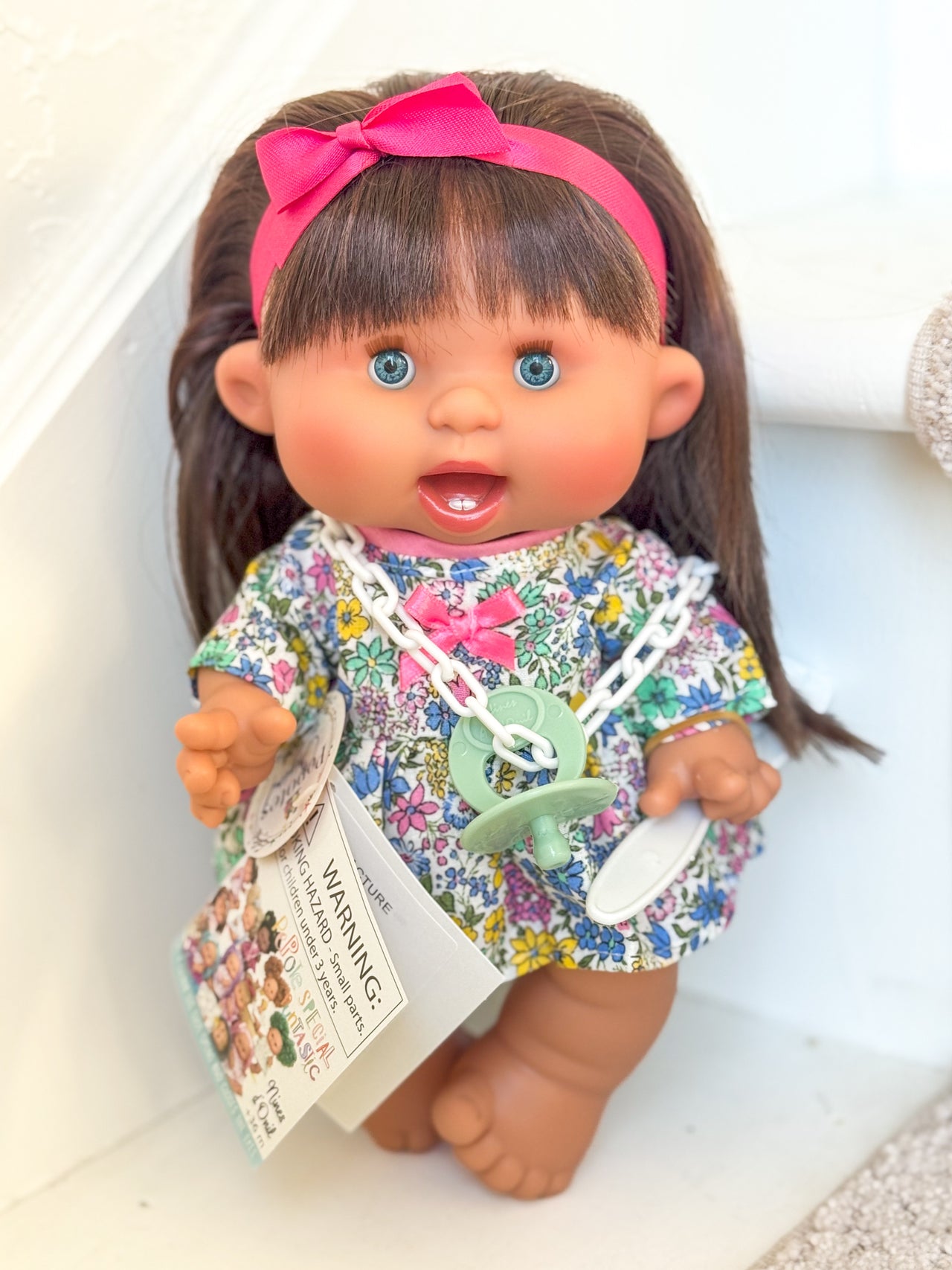 Brielle  - Authentic Pepotes 10.2" Girl Doll with Brunette Hair and Sleepy Eyes