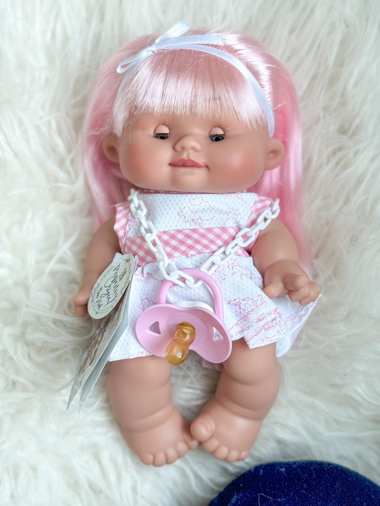 Kaylee  - Authentic Pepotes Sleepy 10.2" Girl Doll with Pink Hair