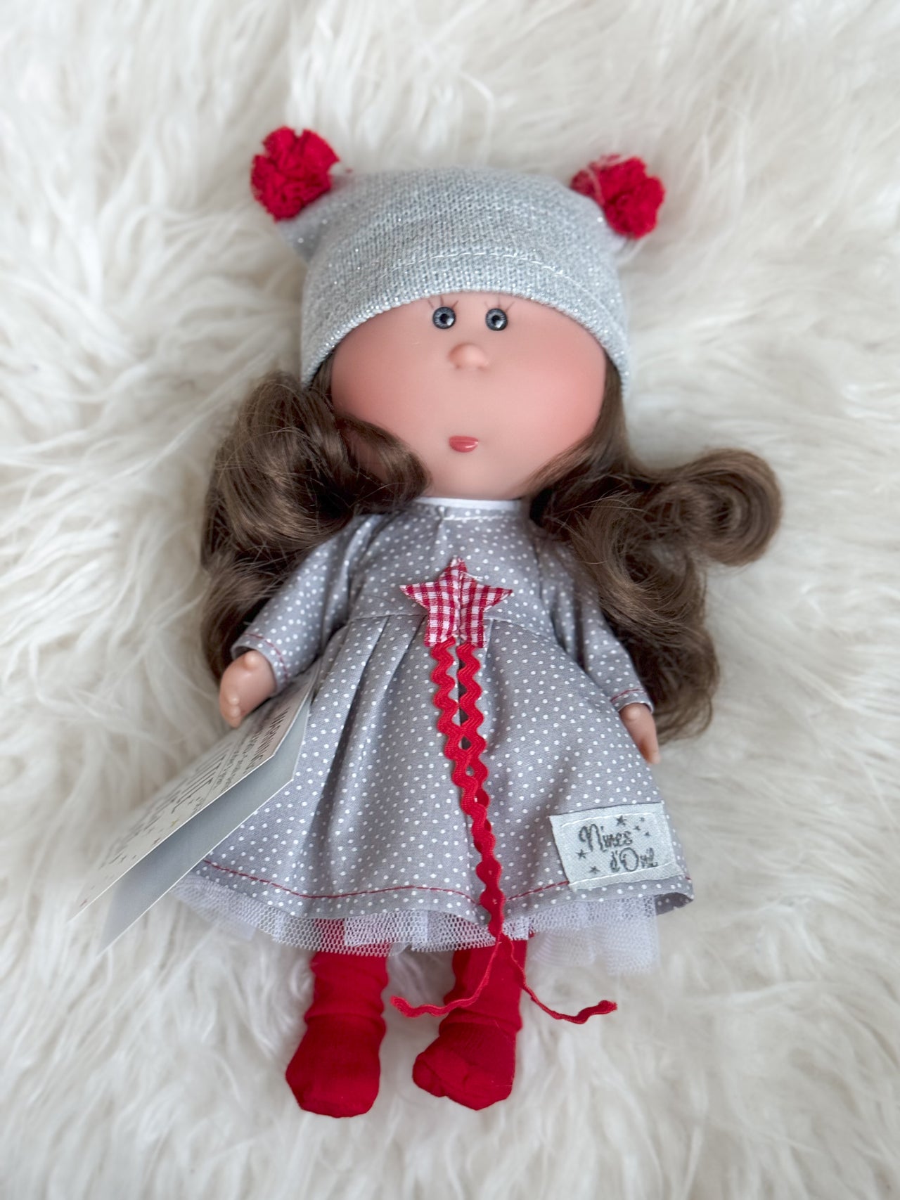 Mariah - Fully Dressed LITTLE Mia Holiday Doll with Dark Wavy Hair