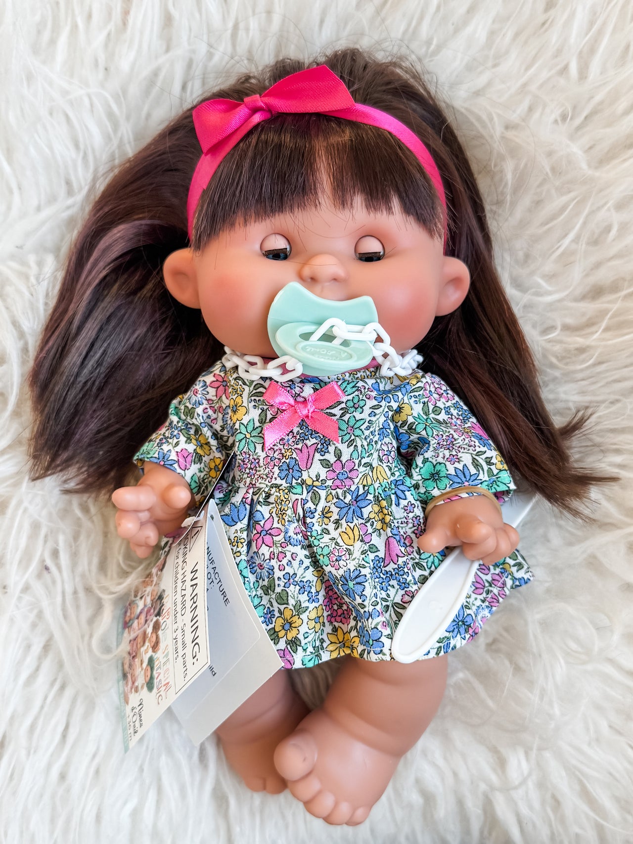 Brielle  - Authentic Pepotes 10.2" Girl Doll with Brunette Hair and Sleepy Eyes