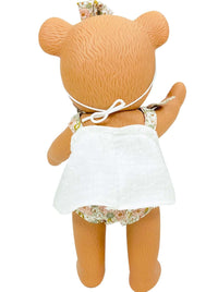 Thumbnail for Poppy Bear - White Floral Outfit